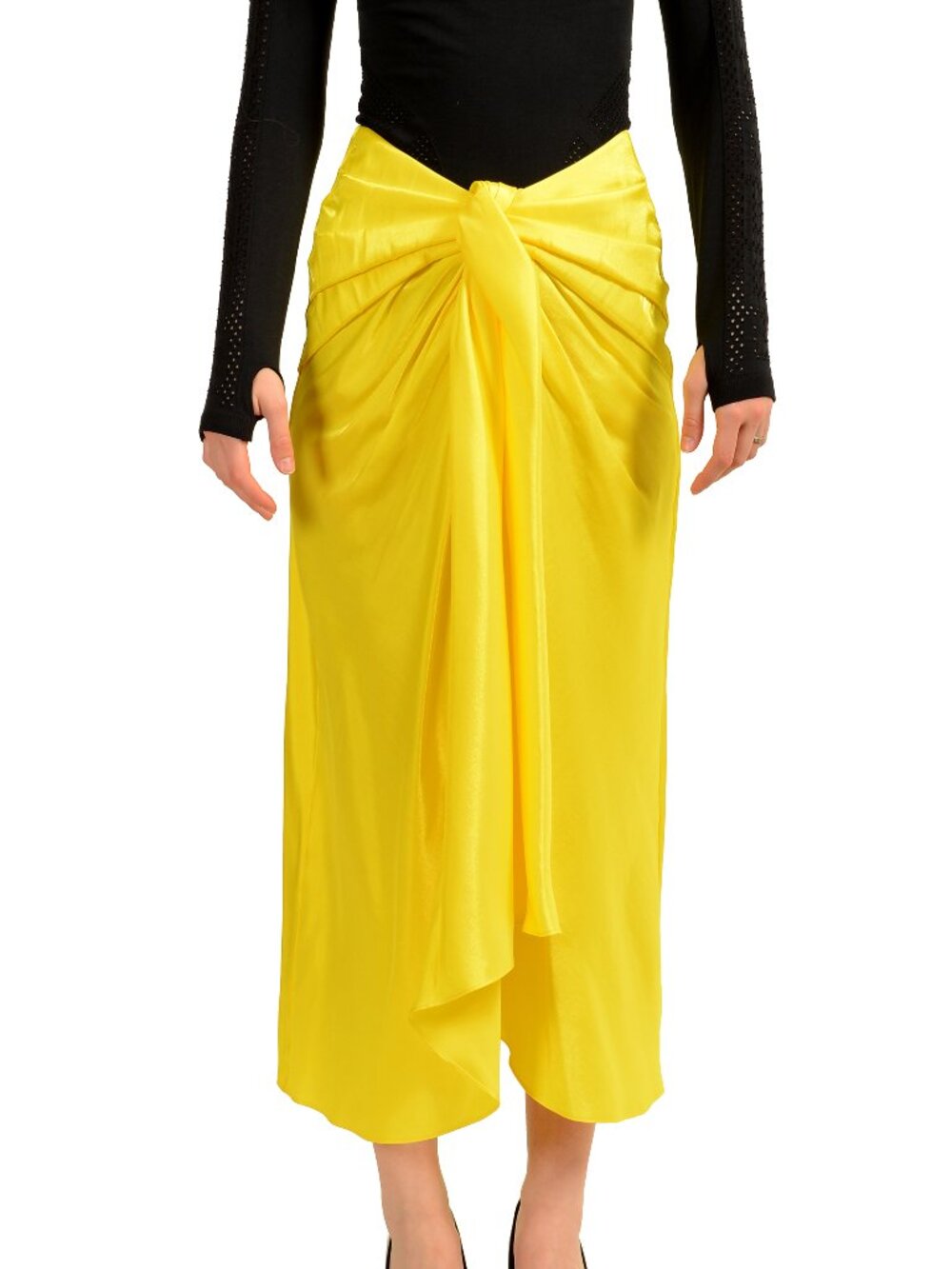 Scuderia Ferrari Women's Straight A-Line Shiny Viscose Midi Skirt US XS IT 38